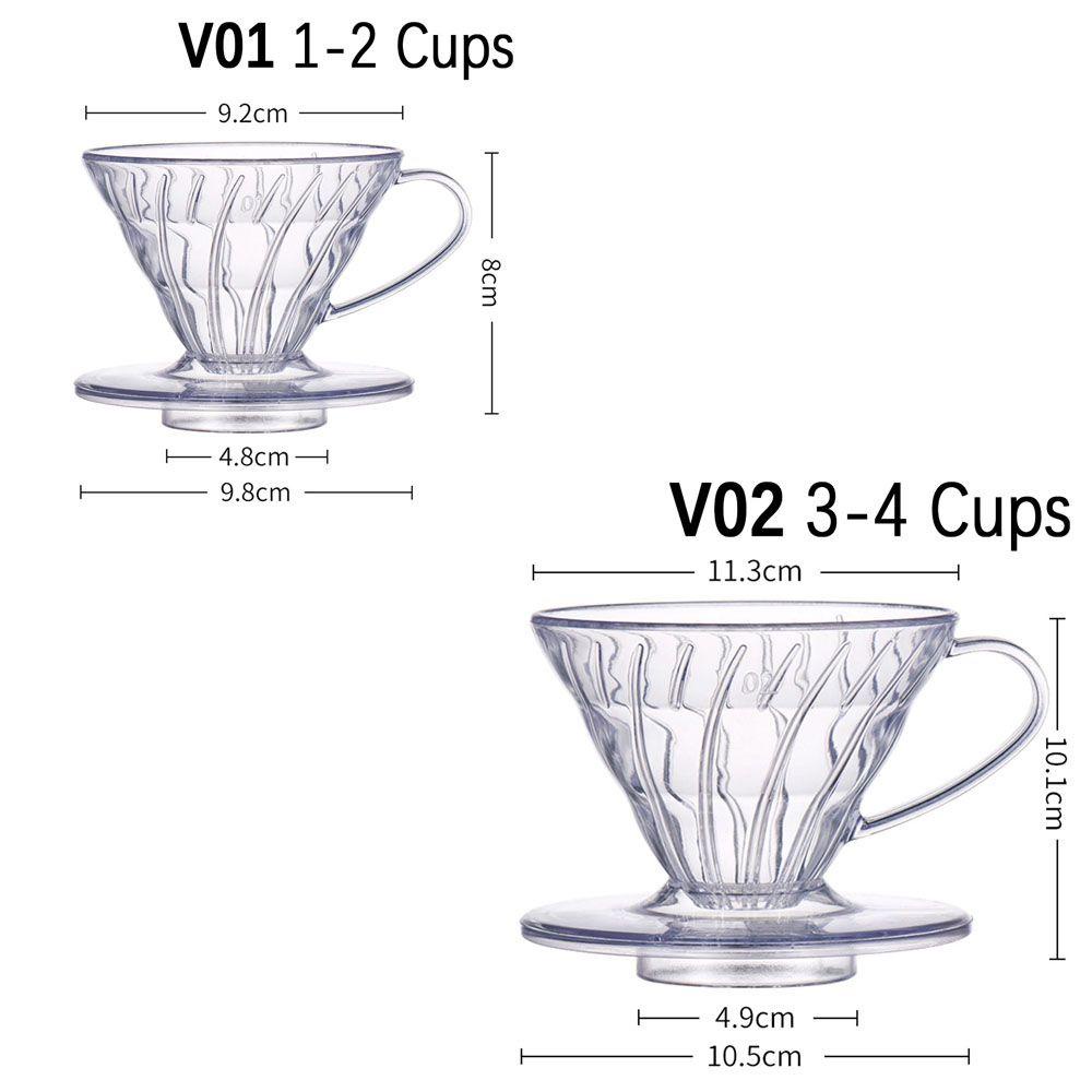 [Elegan] Corong Kopi Reusable V01 V02 Hand Brewed Untuk Pour Over Barista Alat Seduh Kopi Gelas Filter