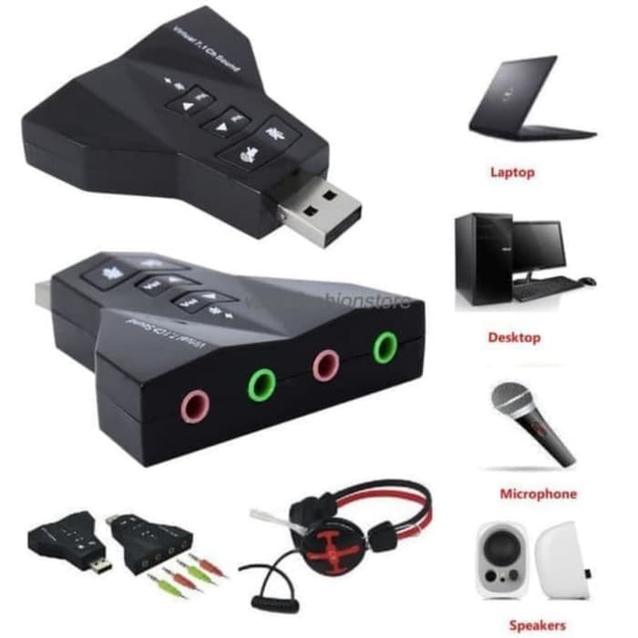 SOUNDCARD USB SOUND Double Mic Double Headset ver 7.1