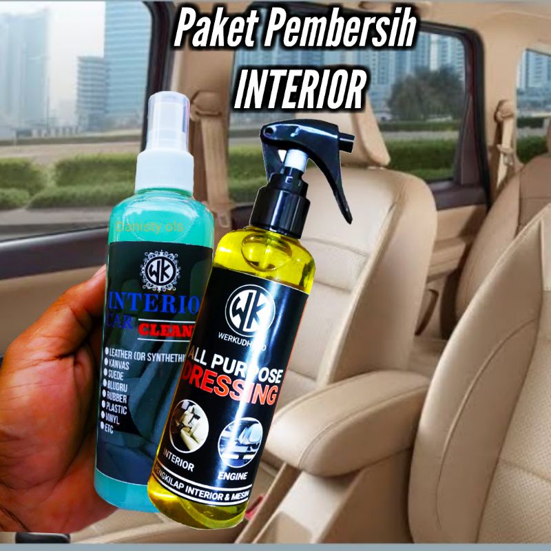 W.K Pembersih interior dan dreesing pelindung interior pelumas kaca pengkilap body