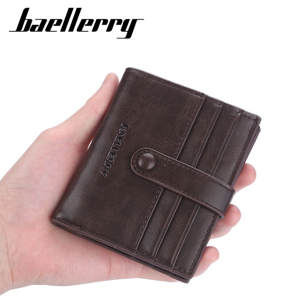 [BISA COD] BAELLERRY K9170 Dompet Kartu Pria Bahan Kulit PU Leather Premium