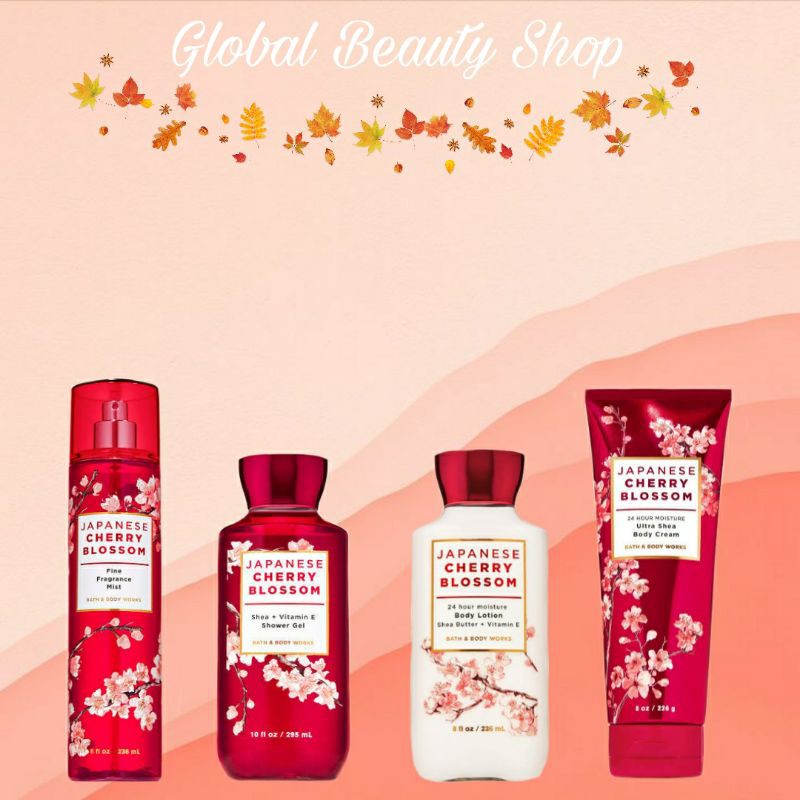 JAPANESE CHERRY BLOSSOM - BBW ( Fragrance Mist - Body Lotion - Shower Gel - Body Cream )