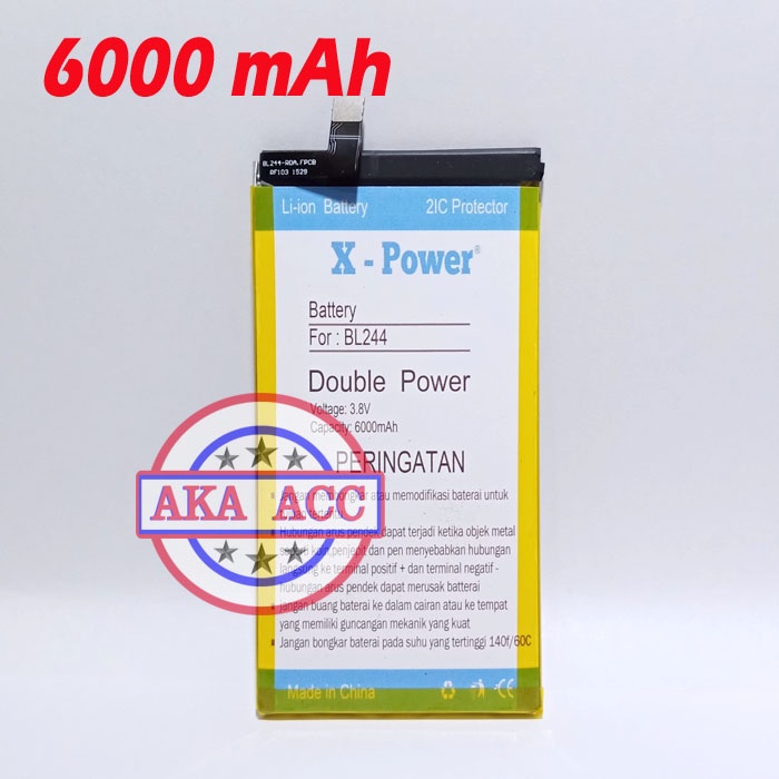 Baterai Lenovo Vibe P1 Turbo P1a42 BL244 Batu Batre Tanam Double Power