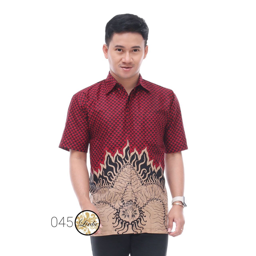 COD//Kemeja Batik Pria Lengan Pendek Baju Batik Pria Batik Pekalongan Kemeja Batik Modern Kemeja Kantor Pria Batik