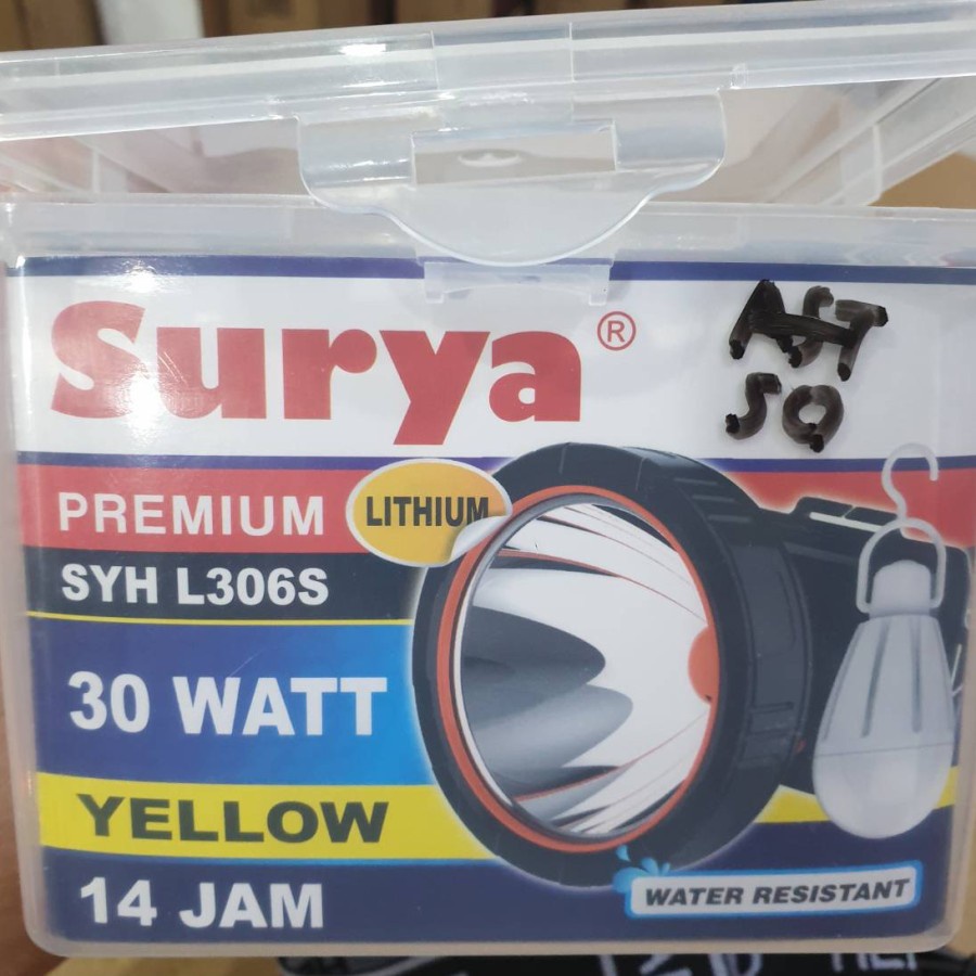 SURYA Senter Kepala SYH L306S Water Resistant 30 Watt - Cahaya Kuning