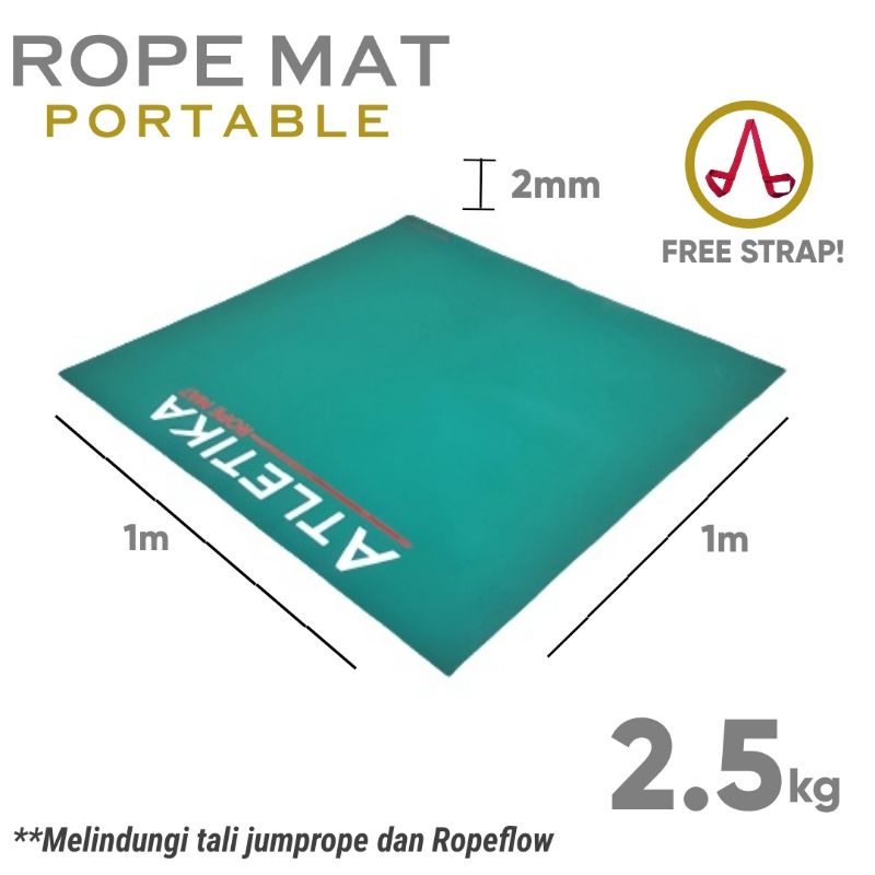 Rope mat atletika jump rope skipping dan rope flow - portable