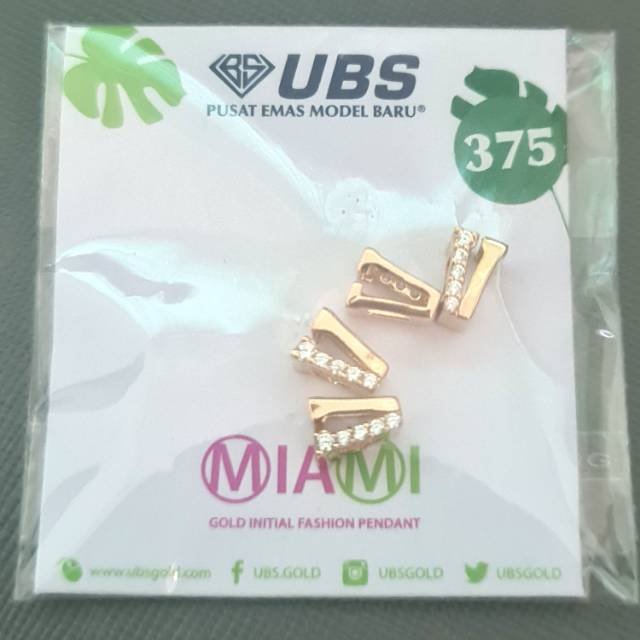 Charm huruf Miami kecil V kadar 375