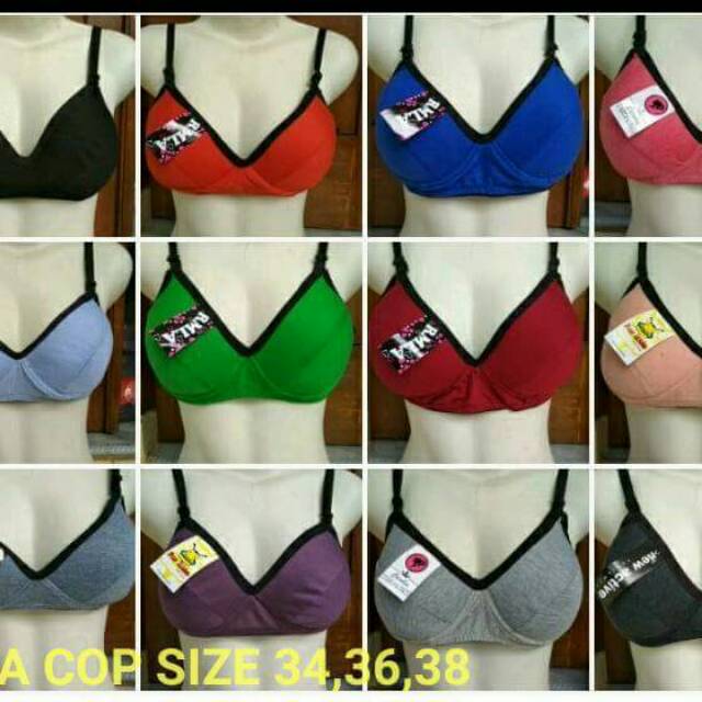 BRA WANITA MURAH -bh cop wanita dewasa -bra wanita cop -bh no kawat ada busa ukuran 38