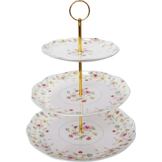 Michelle 3 Tier Cake Stand Tempat Kue St Saint James Ceramic Tableware