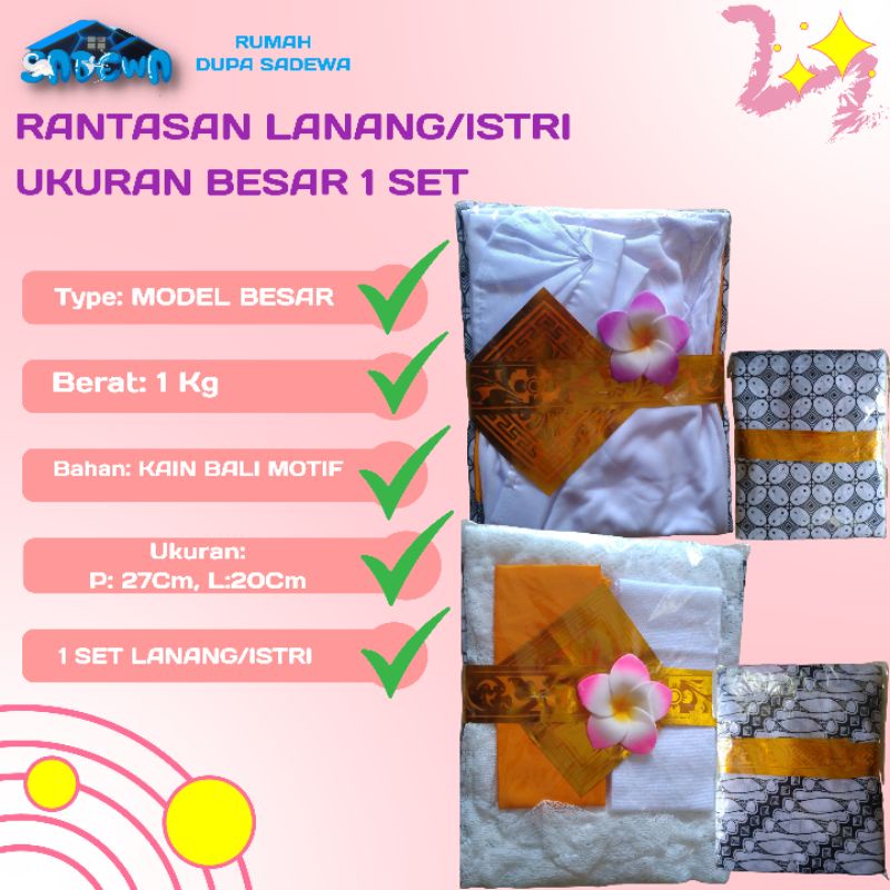 RANTASAN LANANG/ISTRI KAIN BALI SEPASANG