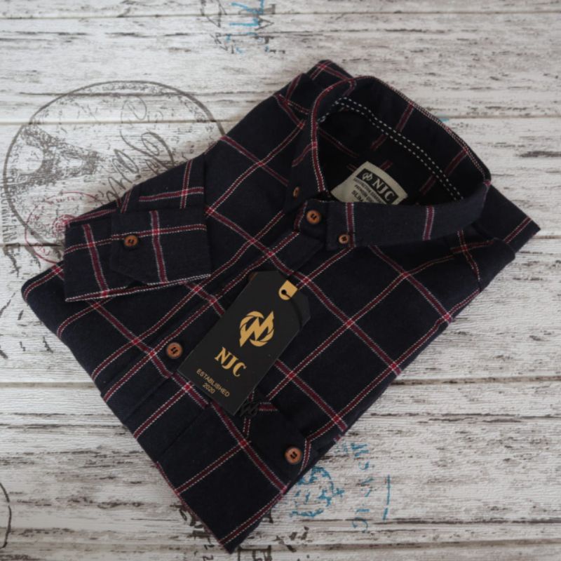 KEMEJA FLANEL PRIA LENGAN PANJANG MOTIF KOTAK KOTAK STYLE FLANEL KEKINIAN OUTFIT PAKAIAN PRIA