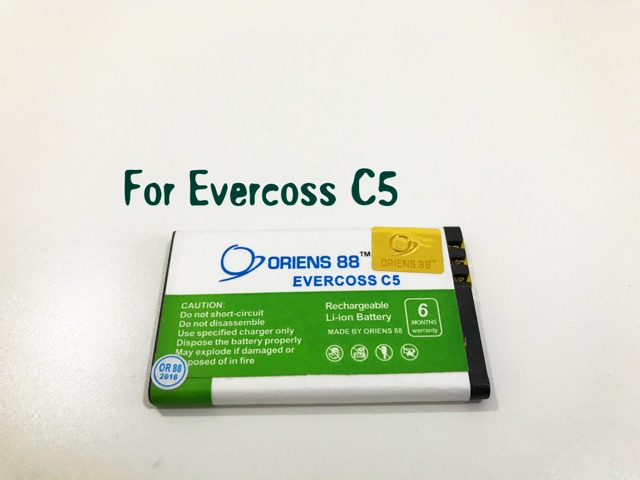 (P) Baterai batre battery Evercoss C5 Double Power/IC Oriens88