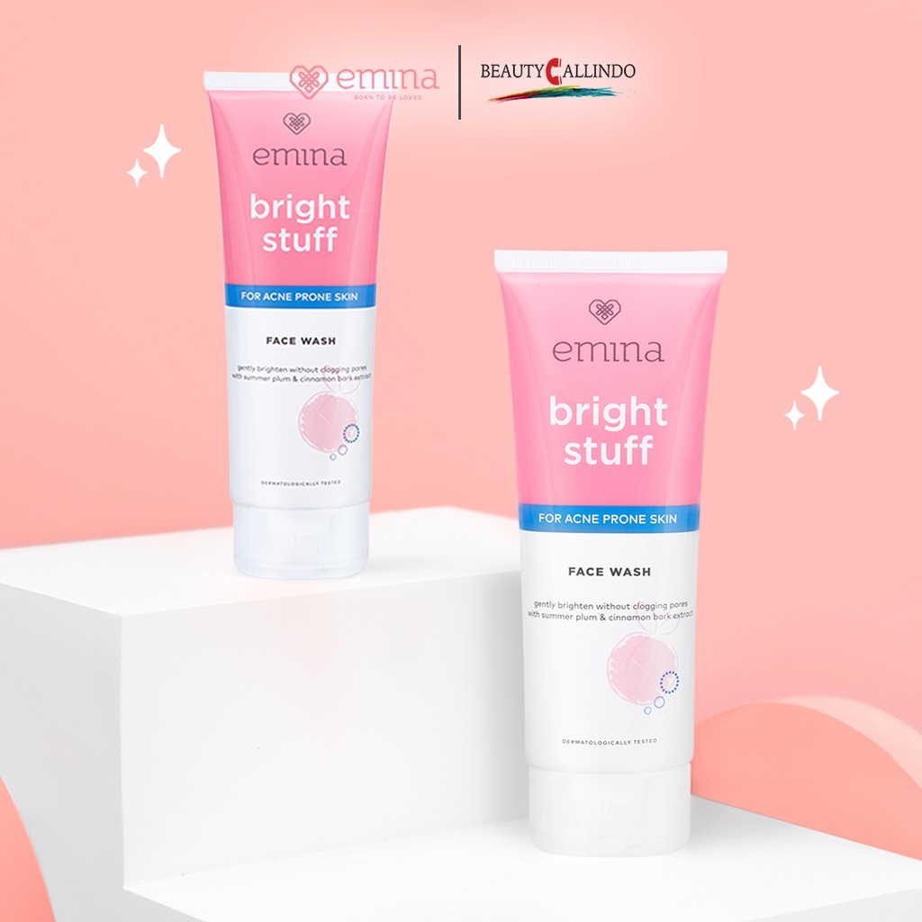 Emina Bright Stuff For Acne Prone Skin Face Wash Pembersih Wajah Anti Jerawat