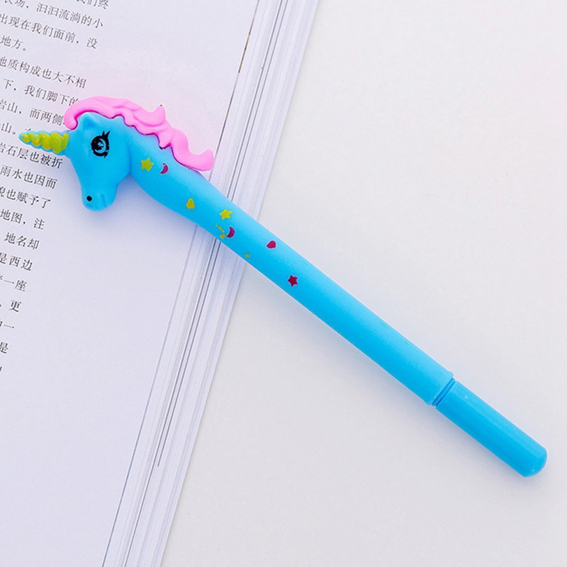 

Perlengkapan Sekolah Yo Yo Colorful Unicorn Gel Pen Cute 0.5mm Black Ink Neutral Pen Office School