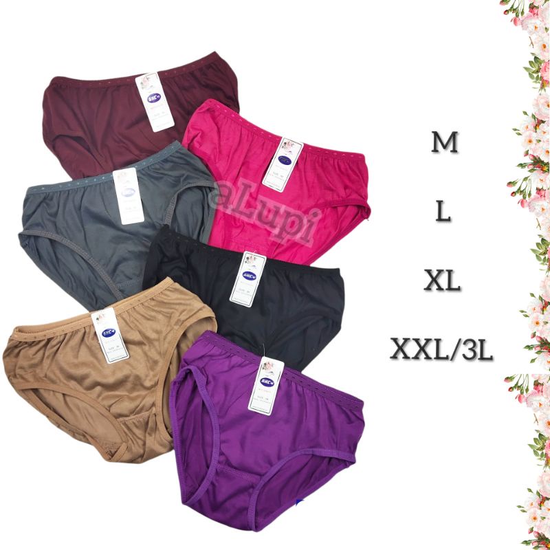 CD Celana Dalam Wanita Perempuan GHC warna gelap tua Dewasa Remaja size S M L XL XXL 3L