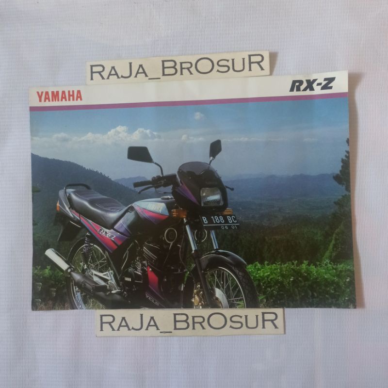 Poster brosur katalog flyer jadul lawas Yamaha RXZ/RX Z 6speed 2tak 1996