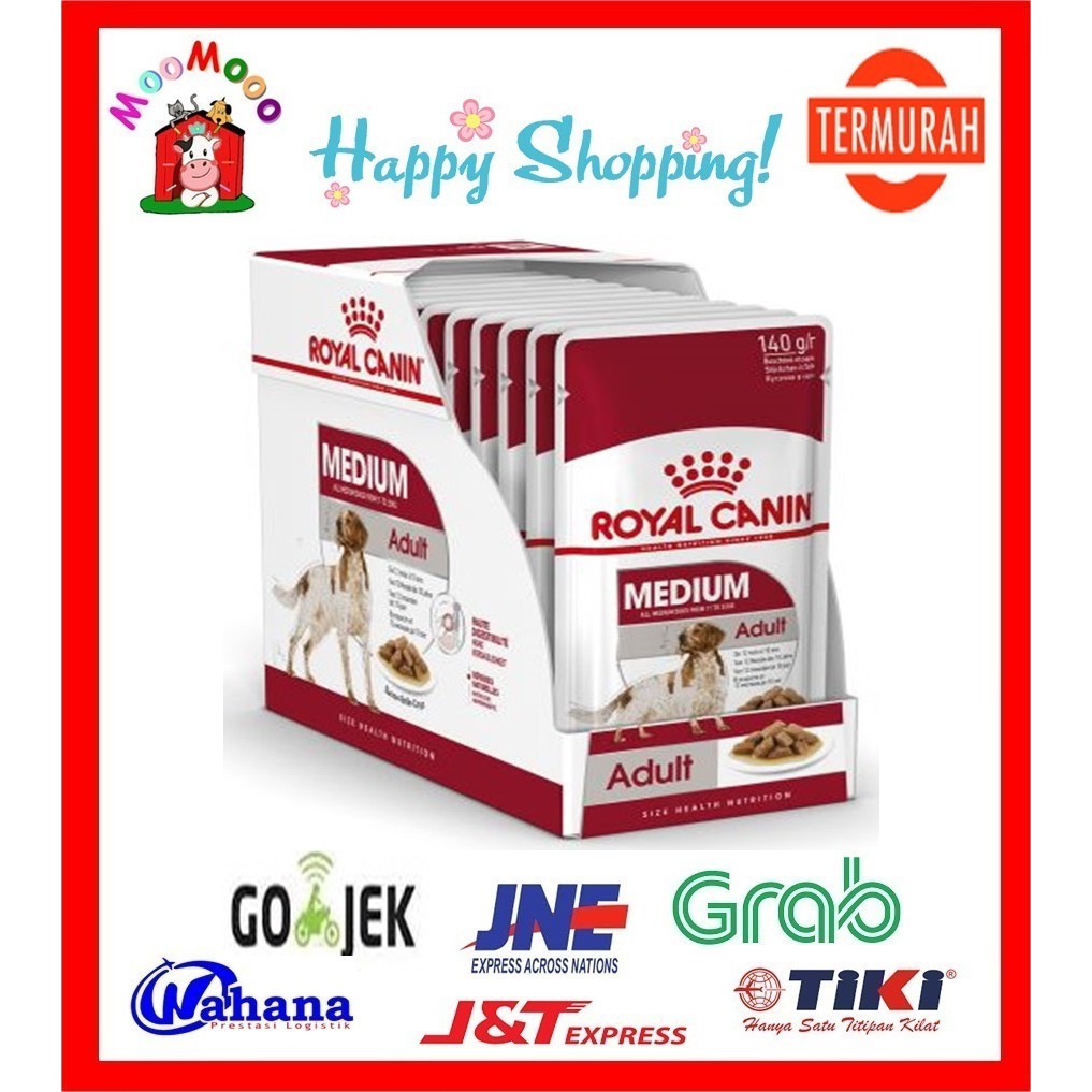 Royal Canin Medium Adult Pouch 140gr - Makanan Anjing / wet food