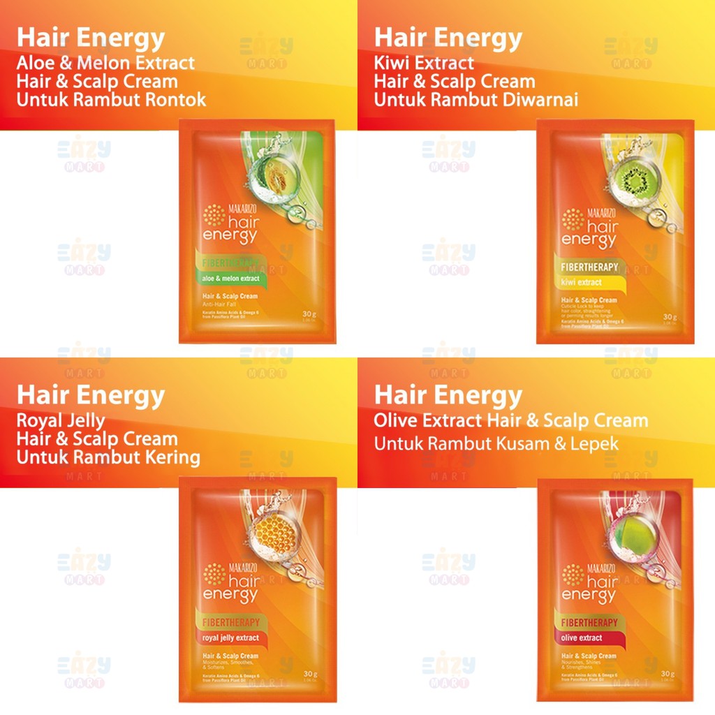 Makarizo Hair Energy Fibertherapy Creambath Sachet