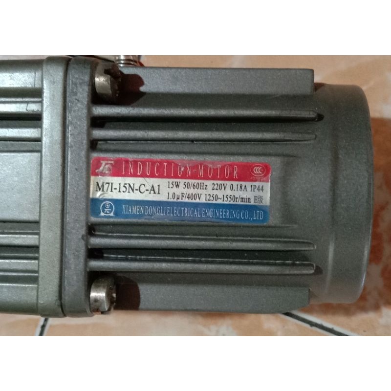 Ac Motor Gearbok 220V Ratio 1 : 100 15,5Rpm