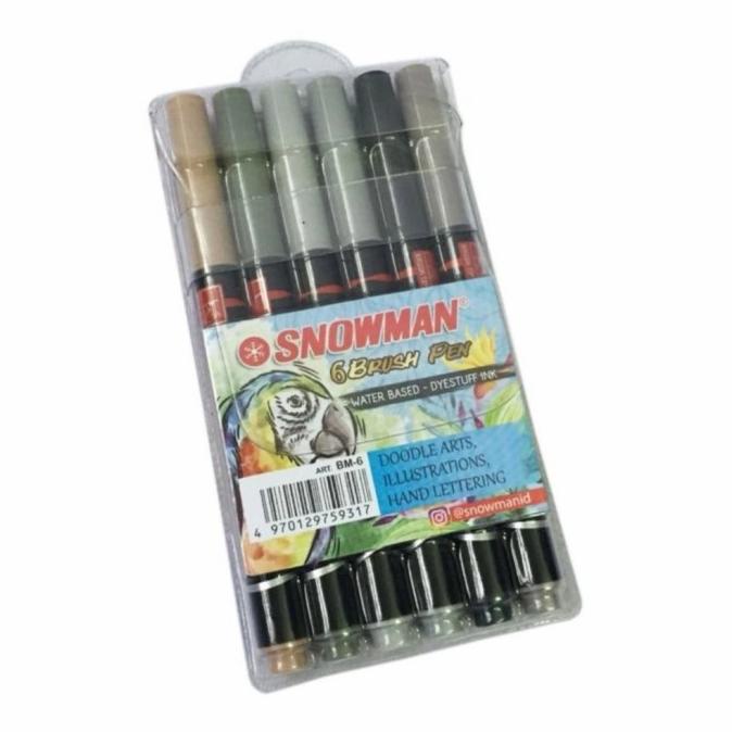 

[[COD]] Snowman Brushpen Brush Pen Kuas BM-6 SALE Kode 656