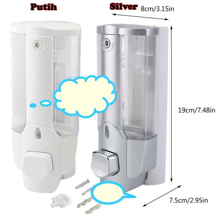 Soap Dispenser Single / Dispenser Sabun Cair Shampoo 1 Tabung