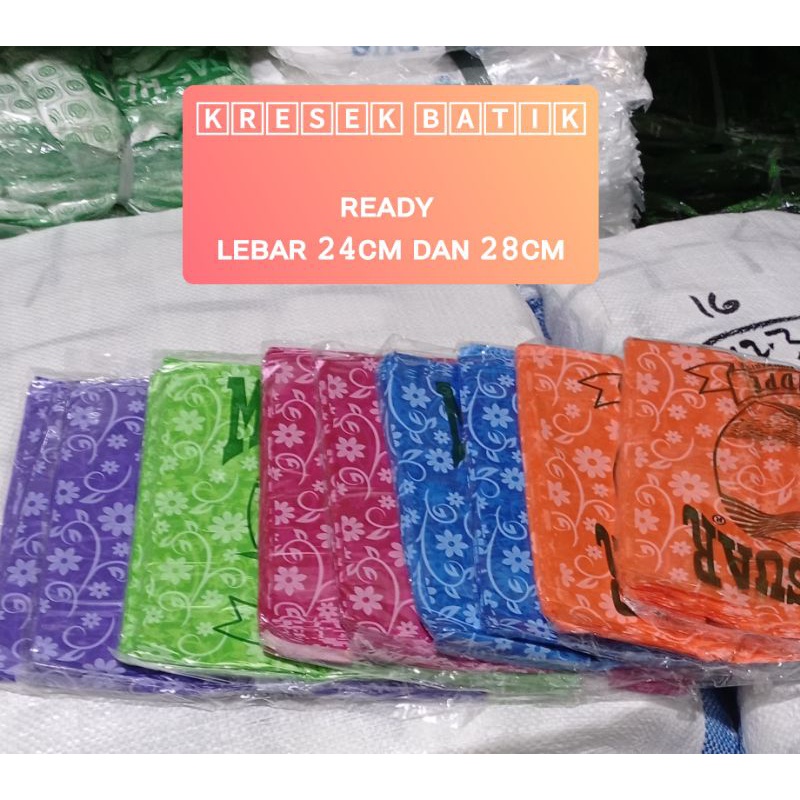 kresek warna/i motif BATIK isi 40lbr