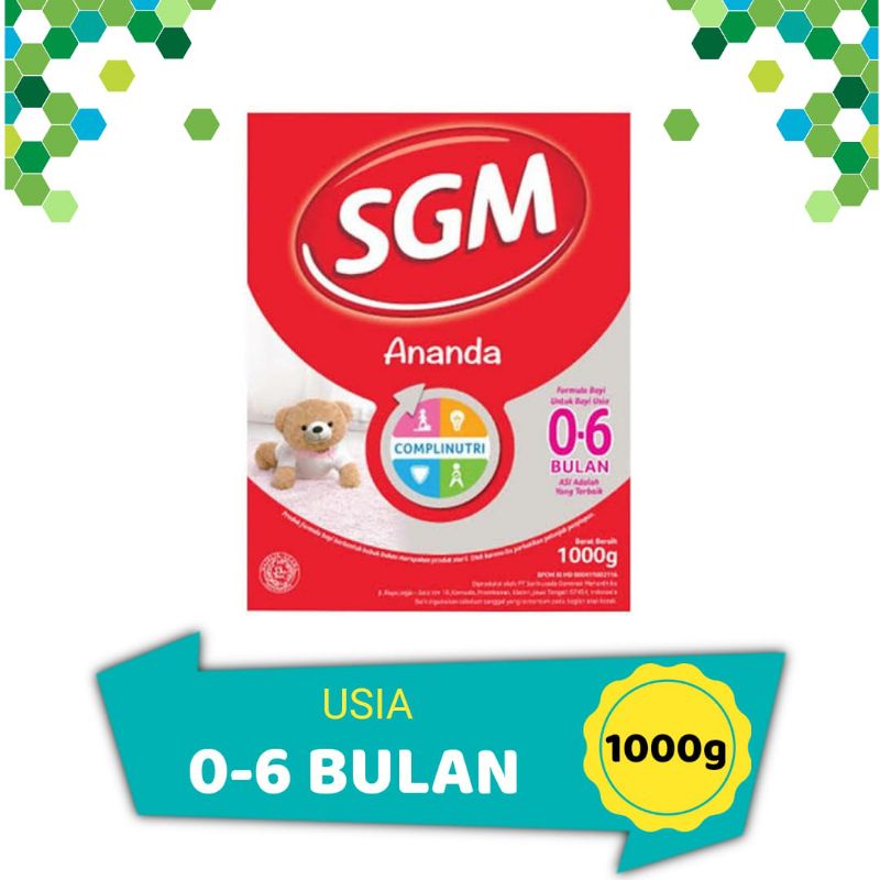 SGM ananda susu formula bayi 0-6 bulan 1000gr