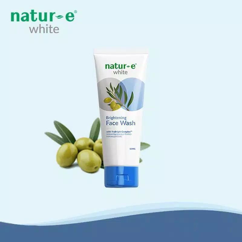 natur e white brightening face wash isi 50 ml original 100%