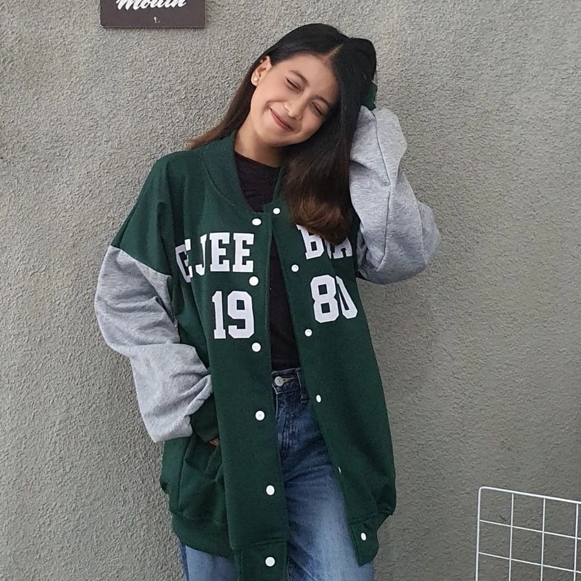 Gejee 1980 Baseball XXXL - Jaket Baseball Big Oversize Unisex