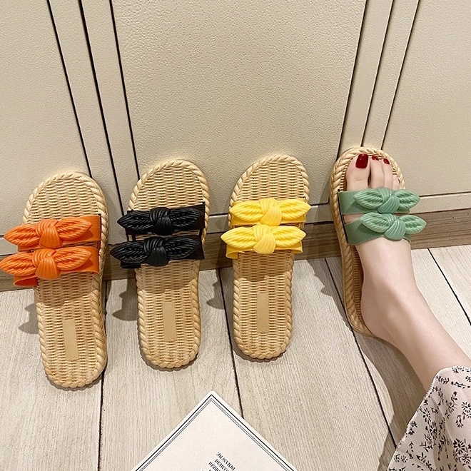 Grosir - S1011 Sandal Slop Dua Pita / Sandal Model Dua Garis Pita / Sandal Fashion Wanita / Sandal Cewek