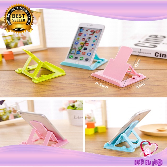 Stand Holder HP Duduk Penyangga HP Lipat / sandaran HP