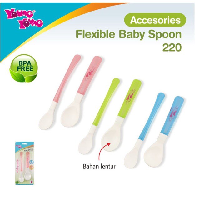 Young Young Flexible Baby Spoon (Tersedia varian warna)