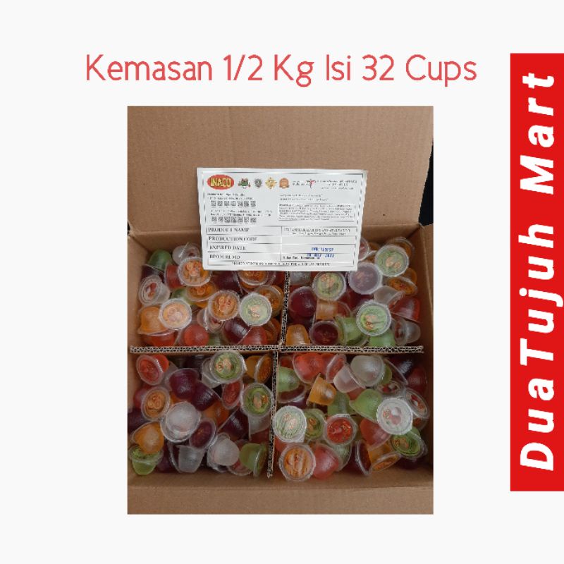 INACO Miny Jelly Kiloan 1/2  Kg Original Isi 32 Cups