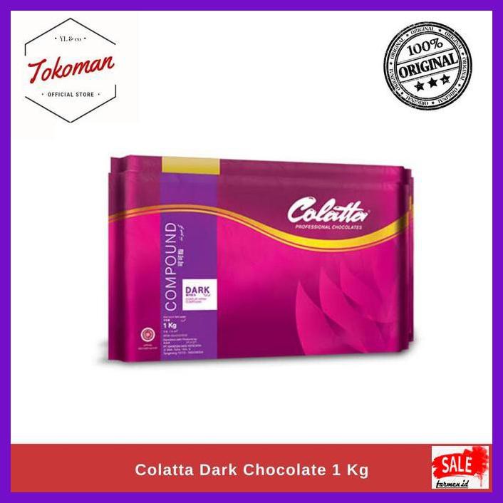 

SAKMACOKLAT- COLATTA DARK CHOCOLATE 1 KG / COKLAT COMPOUND DARK -MAKANAN-MINUMAN.