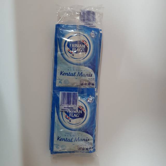 

Bendera kental manis sachet (isi 6 sachet)
