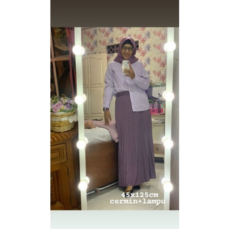 standing mirror fullbody+10pcs 45x127cm co aj slalu ready jogja gosend