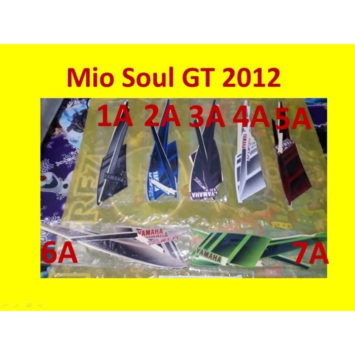 Mio Soul GT 2012 Stiker Stripping List Striping