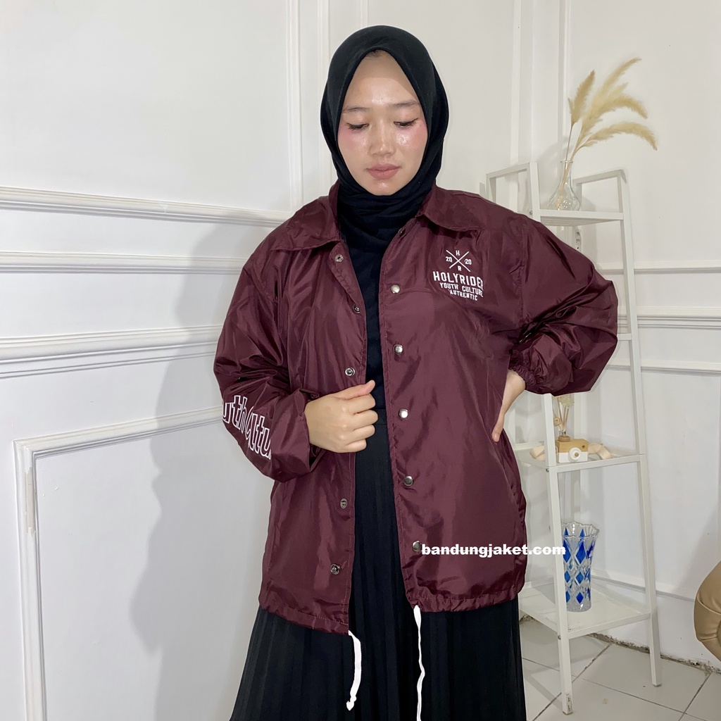 YOUTH CULTURE Coach Jacket holyrider BORDIR MAROON II Jaket Coach model winbacker