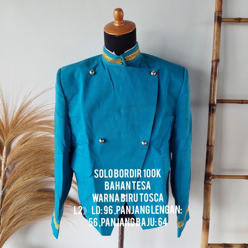 solo bordir biru tosca