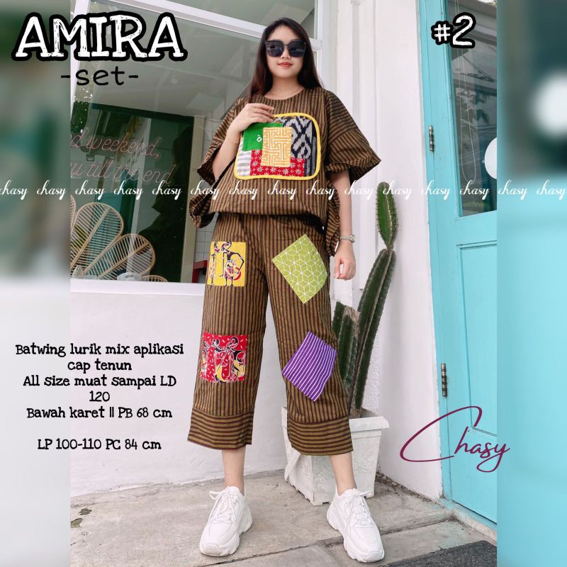Baju Set Wanita - Oneset Lurik - Amira Set by Chasy
