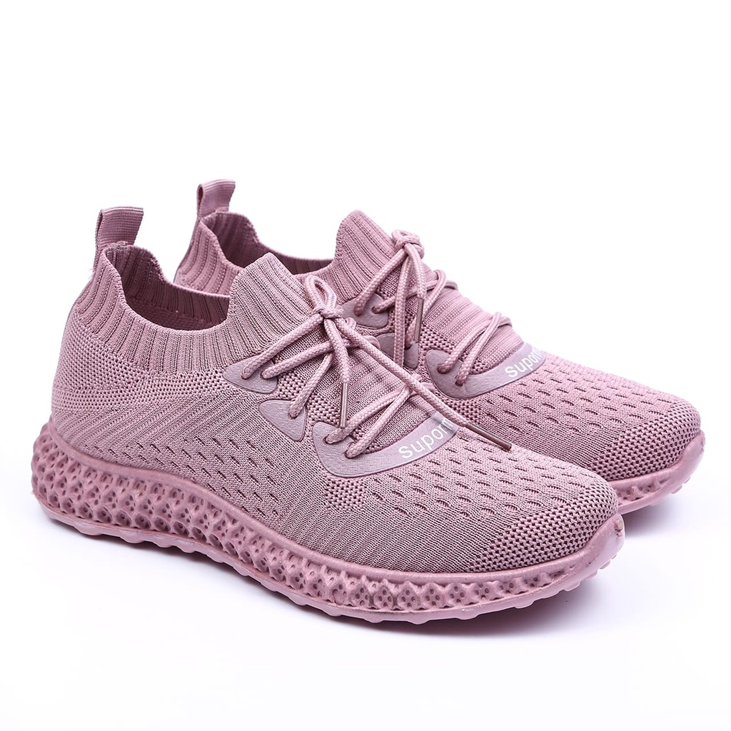 Sneakers Wanita Sepatu Canvas Sports Shoes Olahraga Wanita - A1063 ( ALAS PUTIH )