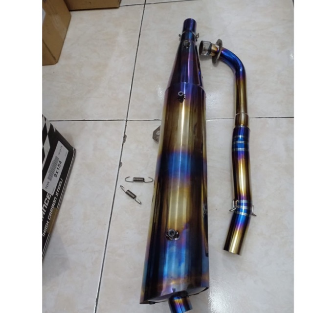 Knalpot Tsukigi wave 125 kharisma blue series