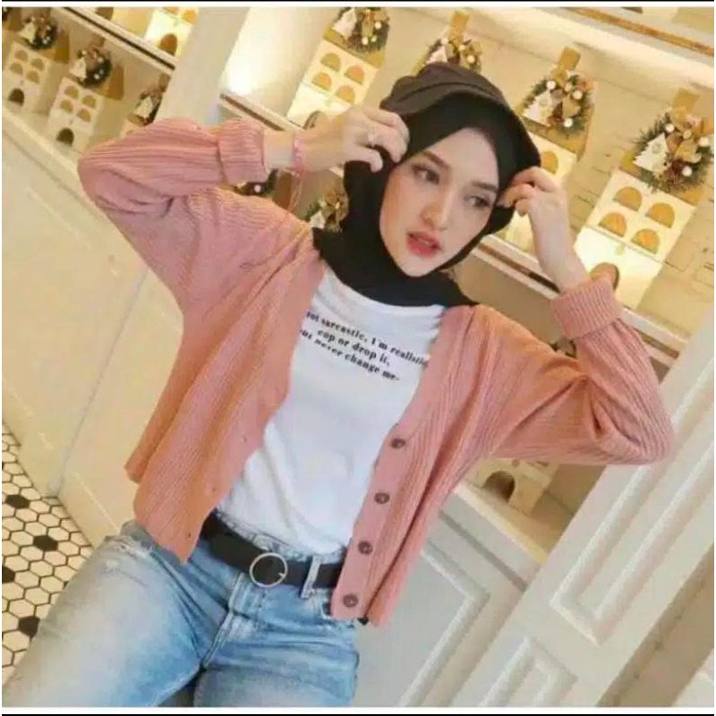 CARDIGAN RAJUT/WILLY CARDIGAN/CARDIGAN/CROP NOTTON CANDY
