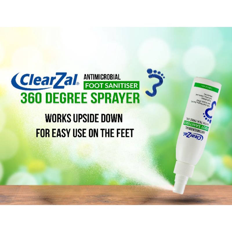 Clearzal foot spray menghilangkan jamur bau bakteri pada kaki / sepatu