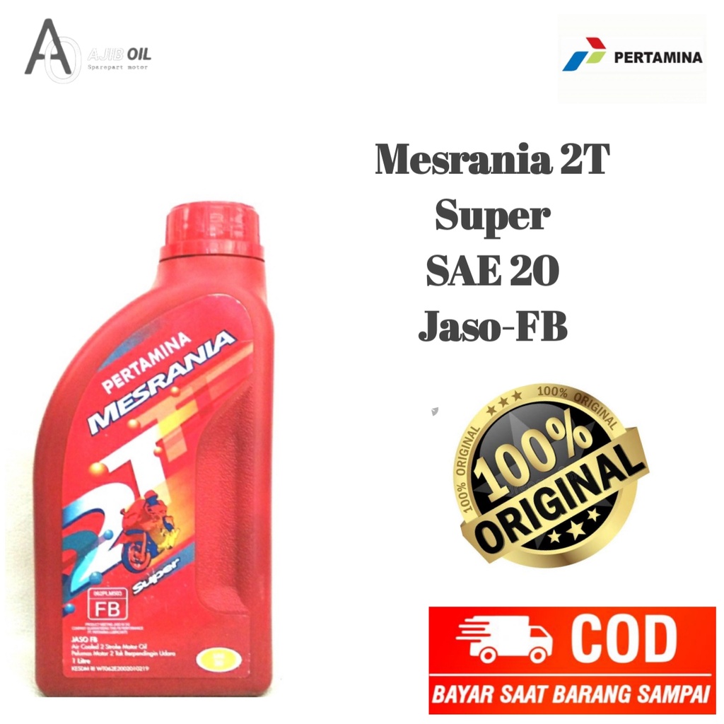 OLI OIL SAMPING MESRANIA 2T SUPER SAE 20 1L OLI 2 STROKE MESRAN 2T