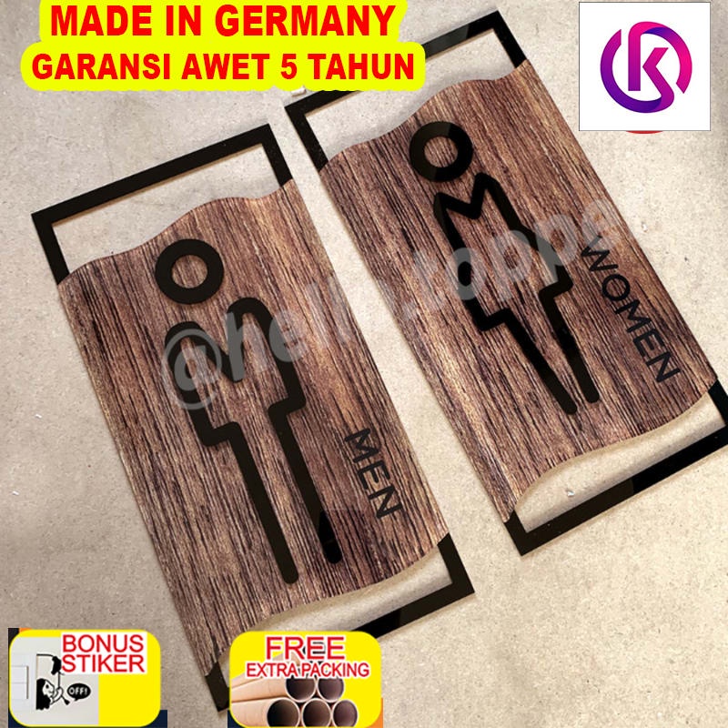 

Terlaris Sign Acrylic Toilet Modern Unik Restroom Signage Office - Women