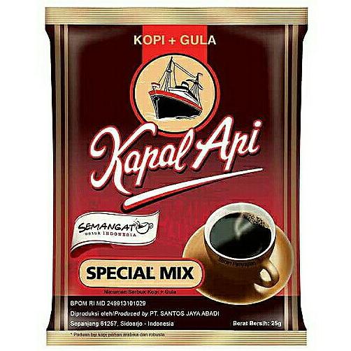 

Buruan Kopi Kapal Api Special Mix (+Gula) Serenceng @ 25 G Murah