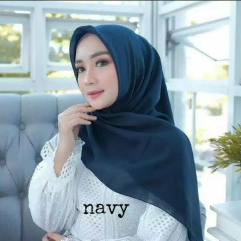 hijab bella square segi empat pllycotton