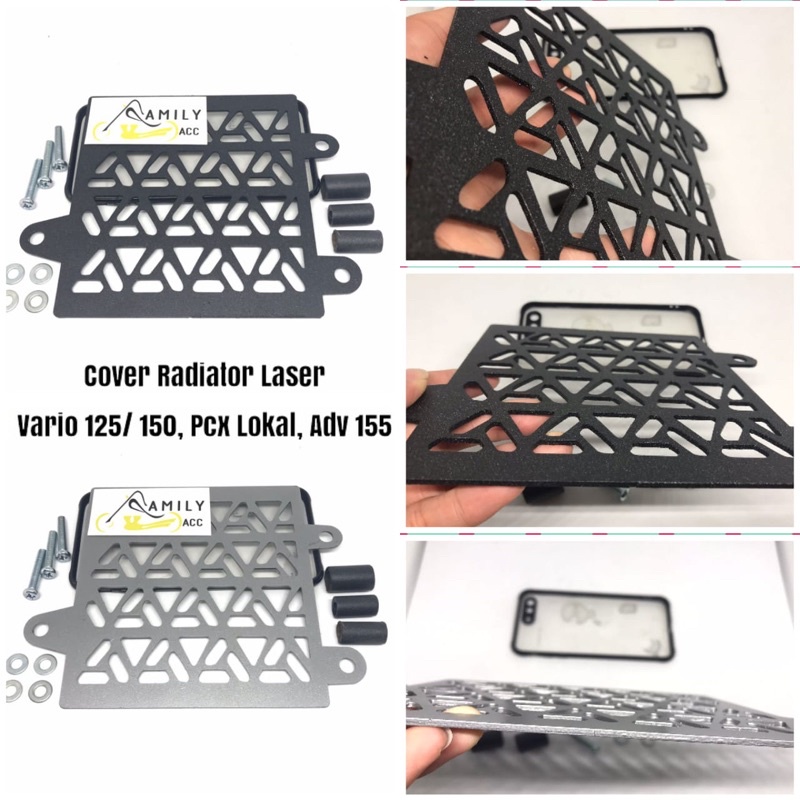 COVER TUTUP RADIATOR TEBAL 3MM MOTOR HONDA VARIO 125 VARIO 150 PCX 150 LOKAL ADV 150 Nmax 155 Lexy