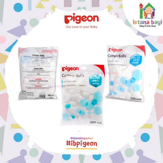 Pigeon Cotton Ball 100 Pc - Pigeon kapas Bulat