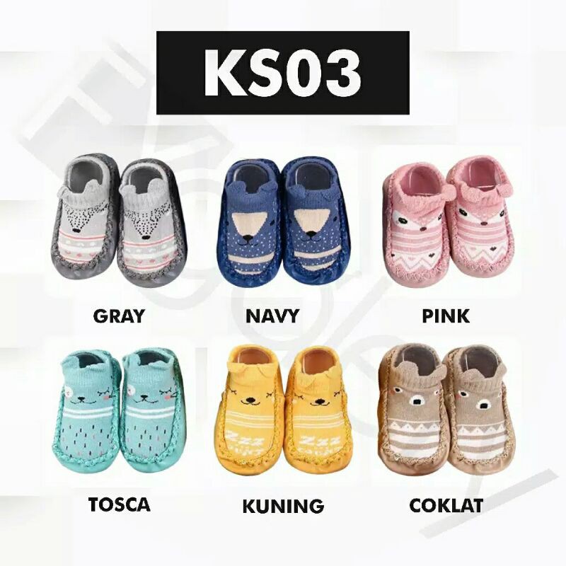 SEPATU / KAOS KAKI BAYI KARAKTER PREWALKER ANTI SLIP &amp; ANTI LICIN